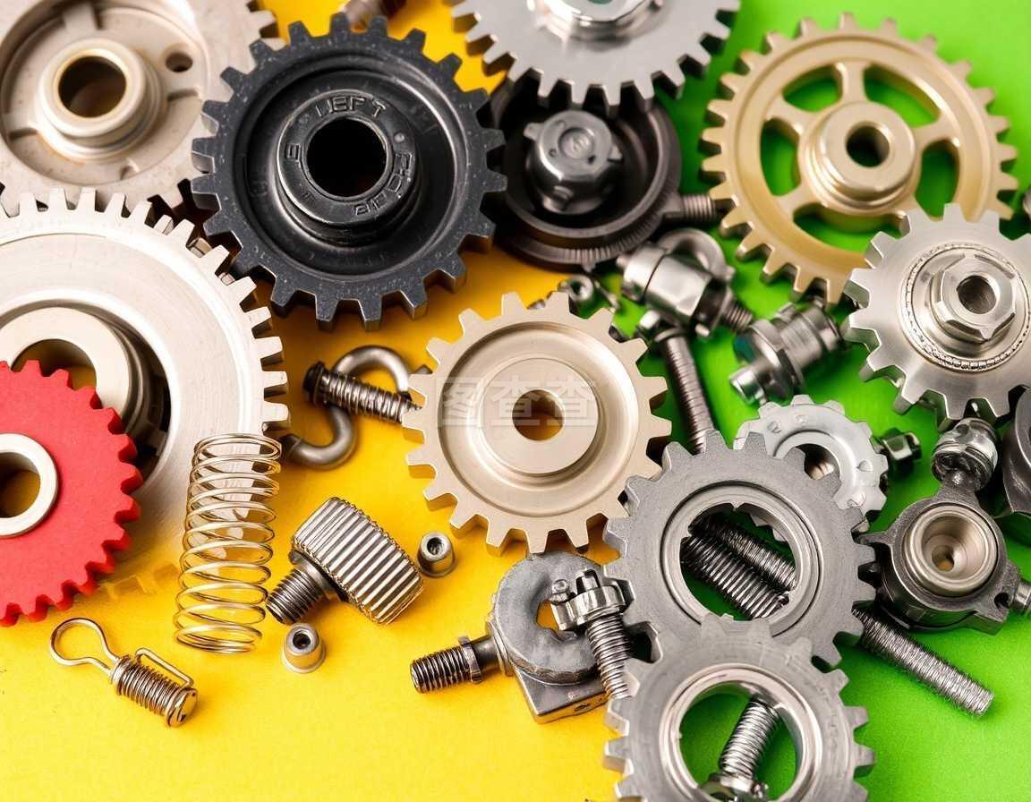 黑色背景上的機械交響 工業(yè)物體的精密之美